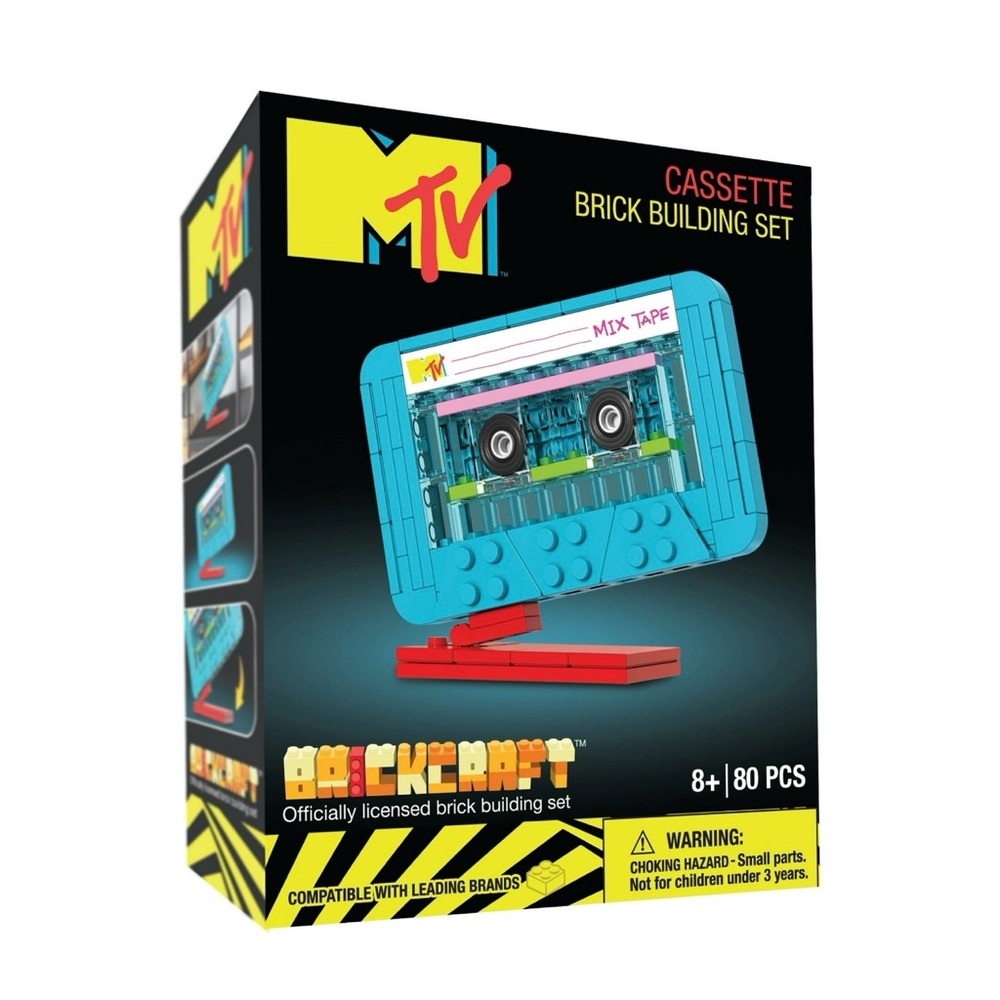 MTV Retro Cassette Tape 80pc. Brick Building Set By Brickcraft